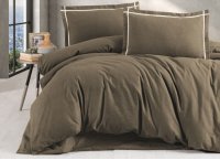 Постельное белье фланель First Choice - Soprano Brown (Turkey), полуторный